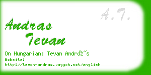 andras tevan business card